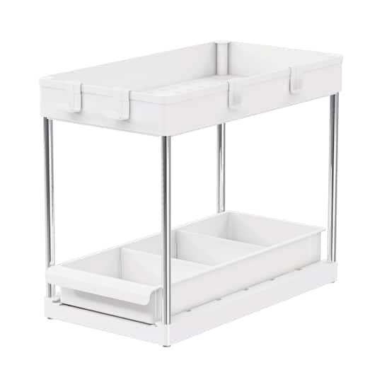 Simplify 2-Tier Storage Shelf with Drawer | 16" x 9" x 13" | Michaels®